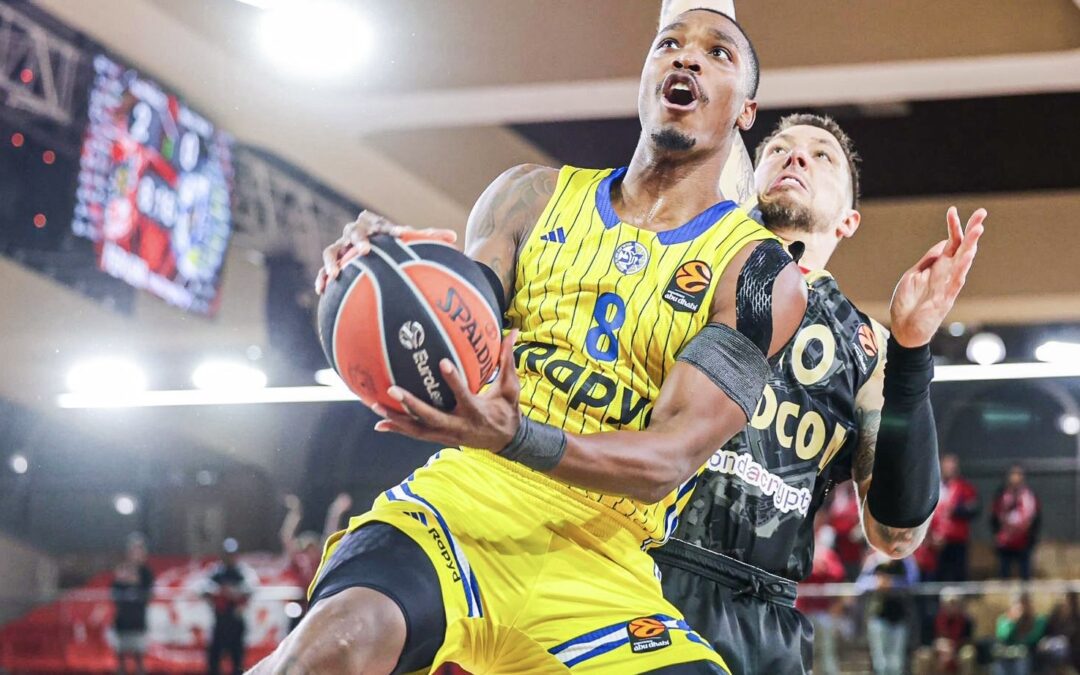 Maccabi Tel Aviv downs Monaco, inch closer to Play In